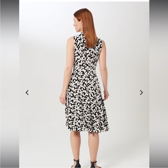 HOBBS London Belinda Contemporary Petal Print Fit & Flare Dress Size 12 Floral - Picture 5 of 13